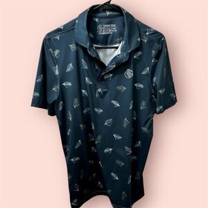 Googan Squad small men’s polo shirt Googan Baits Blue Tossed Jig Polo